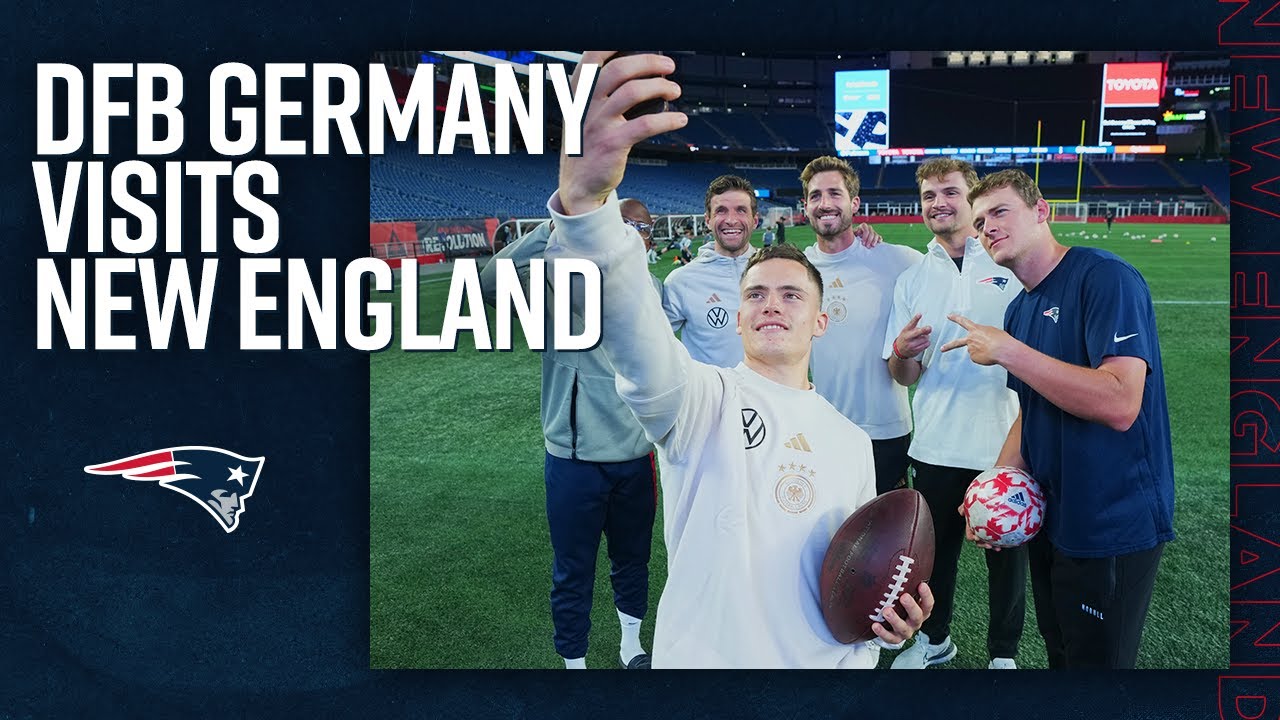 German National Soccer Team Visits The New England Patriots