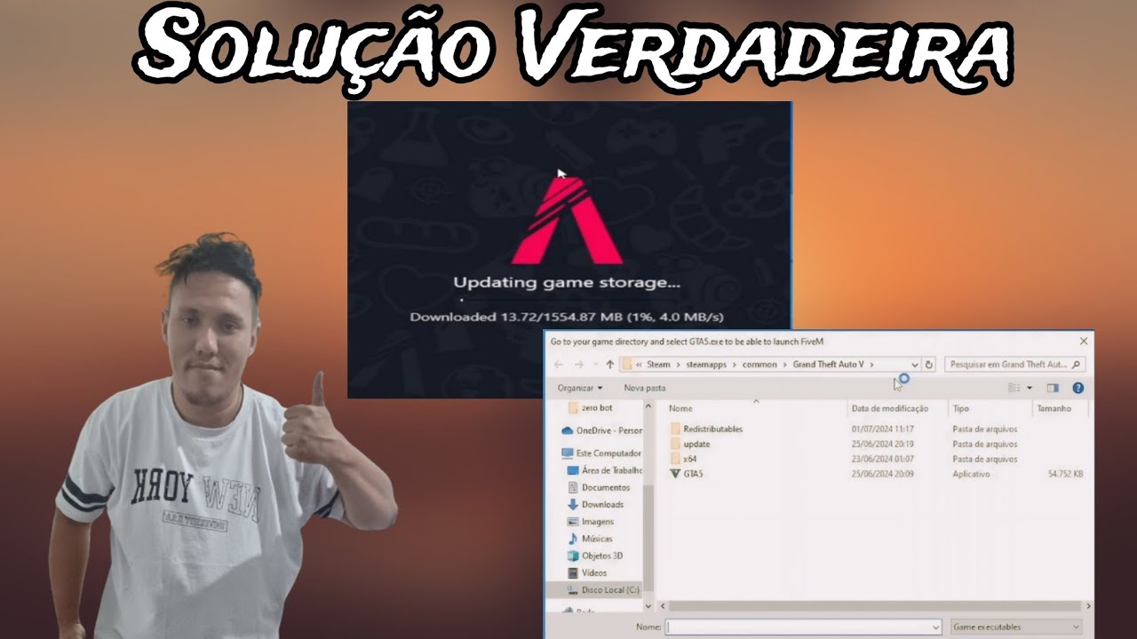 Solucionado! fivem com Erro, não abre, ou não acha pasta launcher após instalação... 