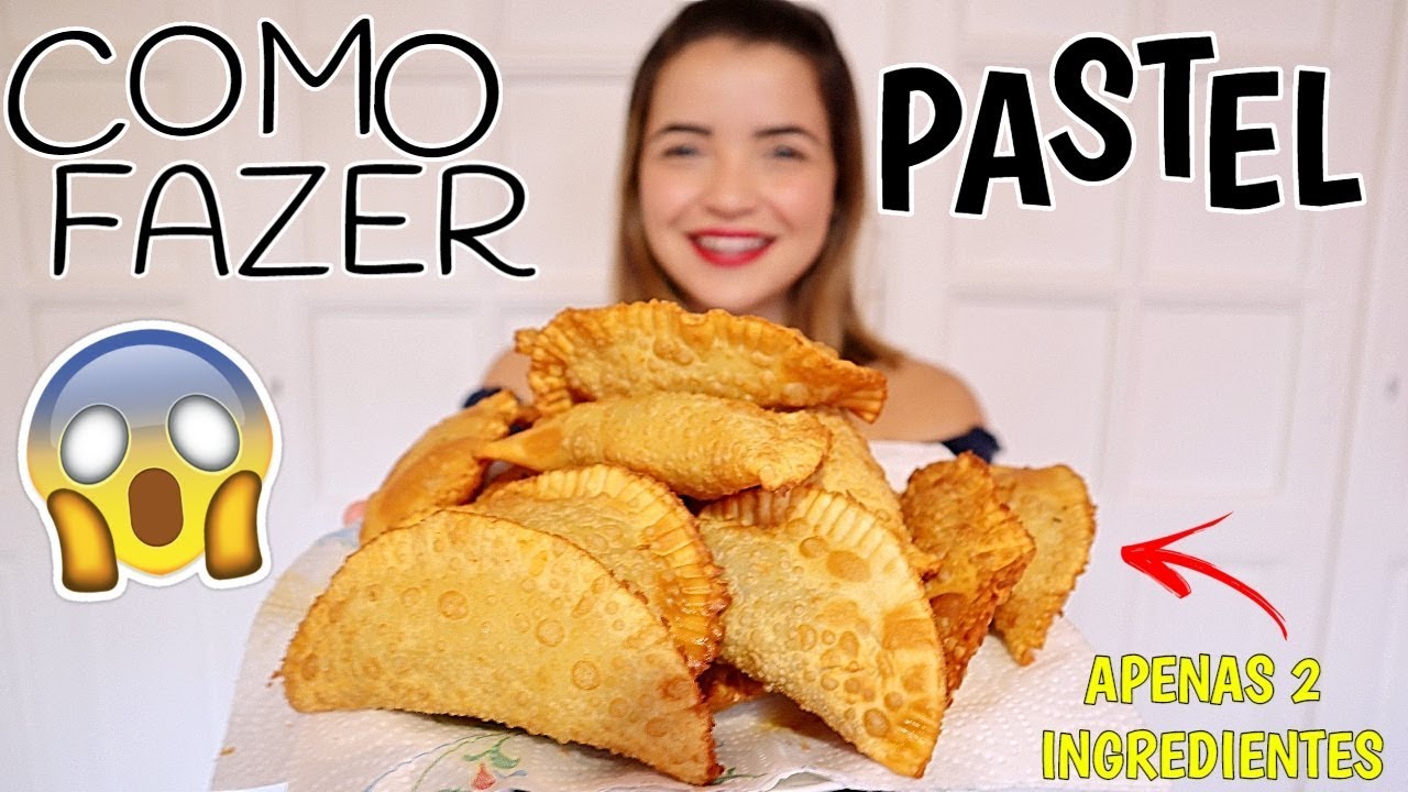 COMO FAZER PASTEL APENAS 2 INGREDIENTES) + RECHEIOS ♥ Bruna