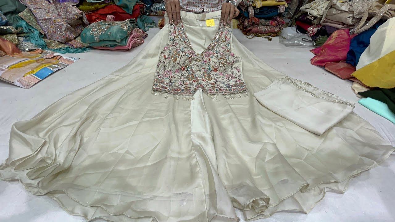 Chickpet Bangalore wholesale price indowestern sarara suit collection single piece available 