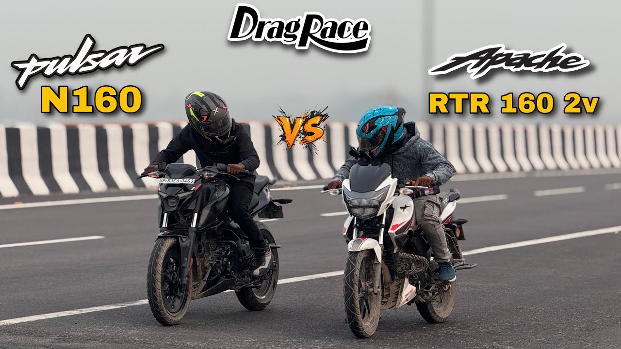 Pulsar N160 vs Apache RTR 160 2V Drag Race | Who is the Real King - Unexpected Result!