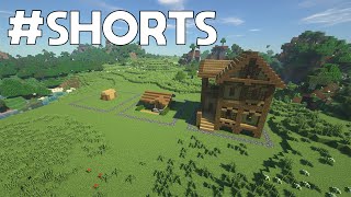 Building a Minecraft Wooden House in 10 Secs, 1 Min, and 10 Mins #shorts