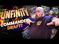 Unfinity commander draft and gameplay 5 packs 60 card decks