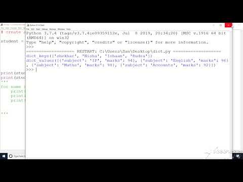 Creating Dictionary