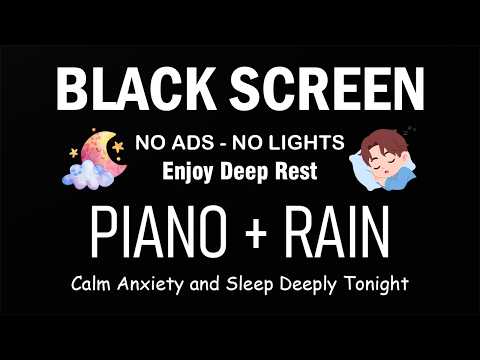 Fall Asleep in Minutes 🌧️ Cozy Rain and Peaceful Piano for Anxiety Relief | 3 Hours No Ads