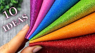 10 Ideas Flowers from foamiran DIYSuper Easy How To Make Flowers From Glitter foamiran