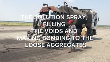 Polymer modified bitumen emulsion (RS-1) application on flexible runway/helipads#runway maintenance