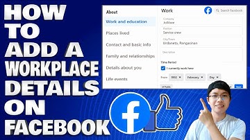 How To Add a Workplace Details on Facebook Profile Update 2025