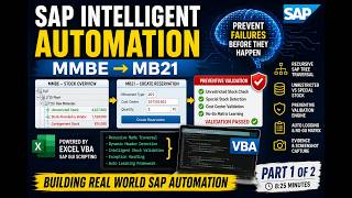 SAP Intelligent Automation Using Excel VBA | MMBE to MB21 Preventive Validation