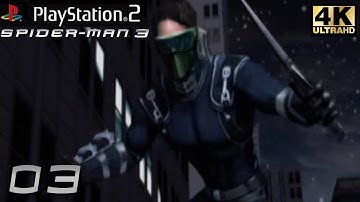 PS2 Spider-Man 3 The Game Walkthrough 3 Giant Lizards & New Goblin Boss Fight [4K 60fps]