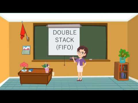 STRUKTUR DATA - Operasi-Operasi DOUBLE STACK - Penjelasan sederhana dengan ilustrasi