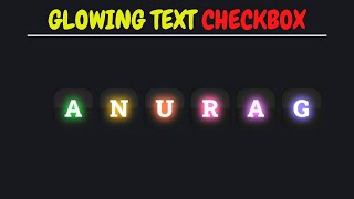 Glowing Text Checkbox Effect using HTML & CSS News