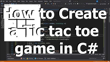 How to create a Tic tac toe game in c#