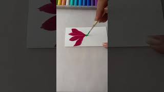 Easy One Stroke Acrylic Flower Painting Idea ✨#art #viral #shorts #trending #highlights