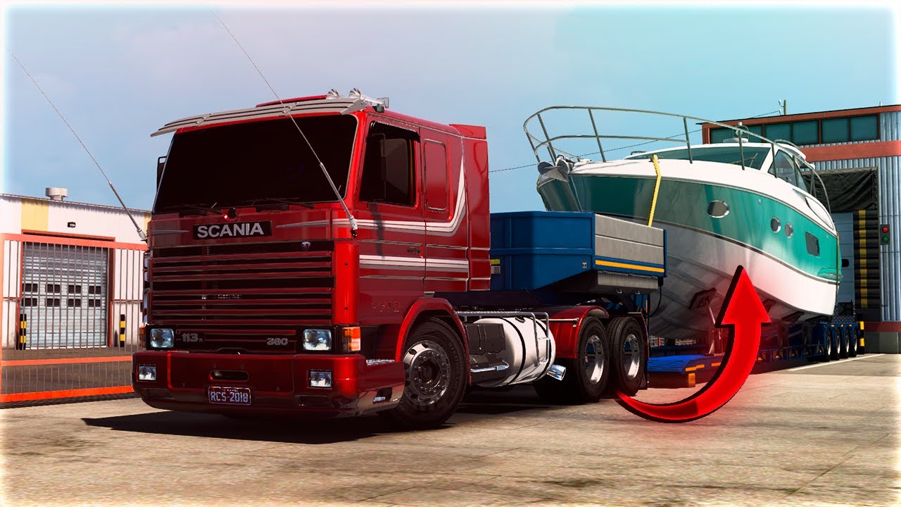 Entregando uma LANCHA com o SCANIA 113 DIRETÃO