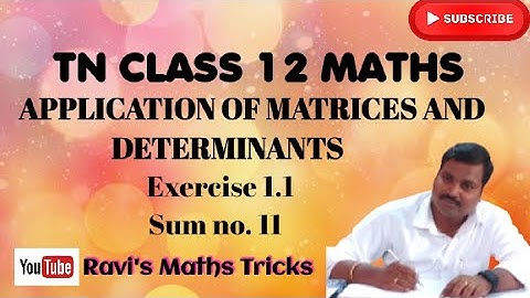 TNSCERT CLASS 12 MATHS | #12thmaths #matrices |@ravismathssolutions | chapter 1
