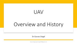 UAV: Introduction and History