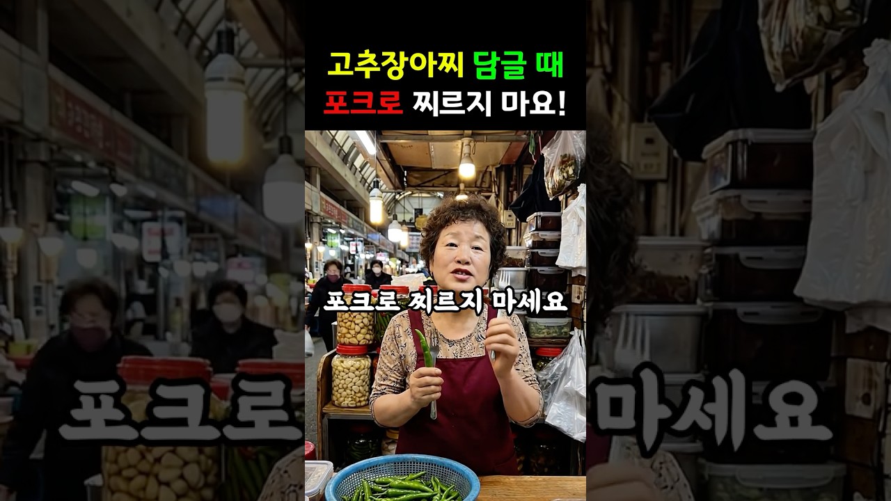고추장아찌 담글 때 포크로 찌르지 마세요! #건강 #요리꿀팁