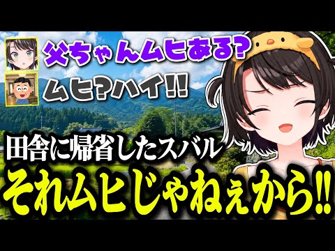 ムヒじゃなく〇〇を渡してくる父ちゃん、久しぶりに実家に帰省したスバルの田舎話が面白過ぎた【ホロライブ切り抜き/大空スバル】