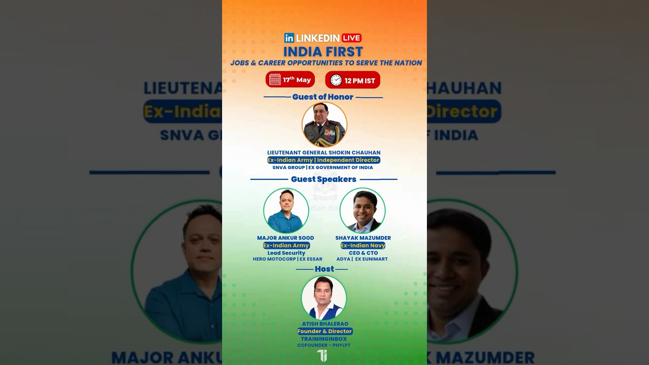 LinkedIn Live! India First - Jobs & Career Opportunities to Serve the Nation!