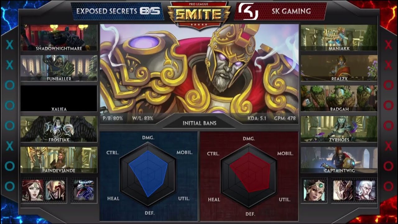 Smite Fr - Smite Pro League Eu : Semaine 1 Jour 3 : Exposed Secrets vs Sk Gaming