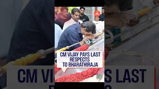 Tamil Nadu CM Vijay visits Bharathiraja's home to pay last respects
