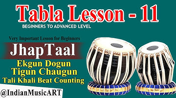 Learn Tabla Lesson - 11 | JhapTaal in Details | Ekgun Dogun Tigun Chaugun