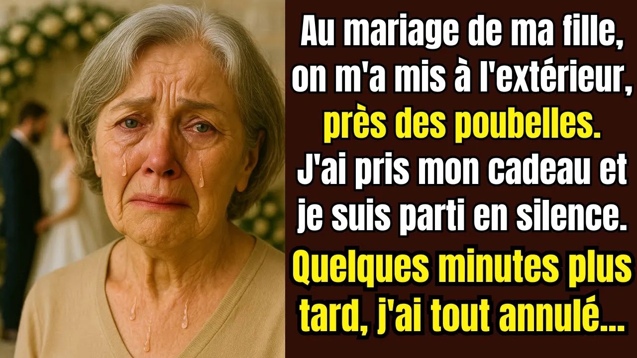 « Chacun est à la place qu’il mérite. » Ces mots, ma propre fille me les a dits le jour de son mariage, pendant que j’étais assise dehors, à côté des poubelles, dans la robe que j’avais retouchée...