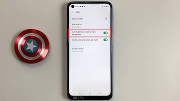 Auto brighen screen for face recognition on OPPO A54 Android 10
