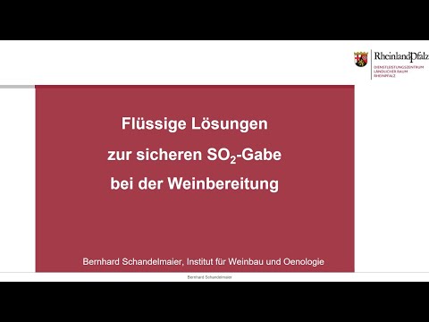 Video: Ist Die Verwendung Von Schwefeldioxid In Weinen Gerechtfertigt?