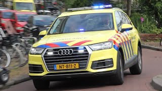 Ambulances, Rapid Responders, Politie Mmt Met Spoed Onderweg In Amsterdam