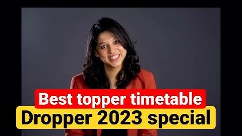 Ideal Time table for DROPPER 2023 | Vani Ma