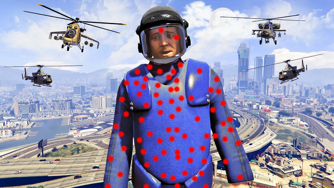 قراند 5 : لن تعيش 10 دقائق مستعملا هذا المود | GTA V Most Difficult Mod