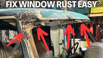 HOW TO FIX RUST AROUND A WINDOW EASY + Windshield Install | 1979 Ford Bronco Restoration |PART 39|
