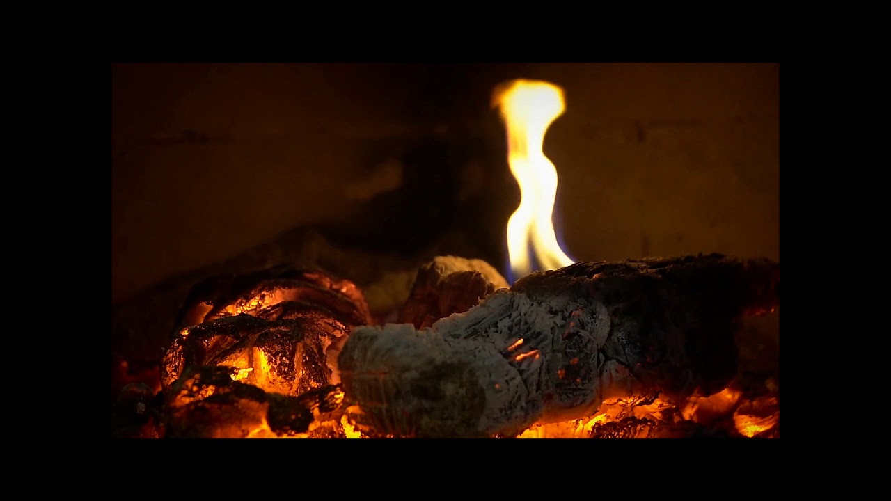 Fire in the fireplace - 1 hour video - YouTube