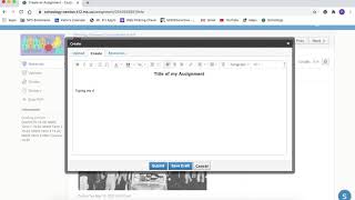 Schoology Showcase: Student Experience - Submit Assignment Using "Create"