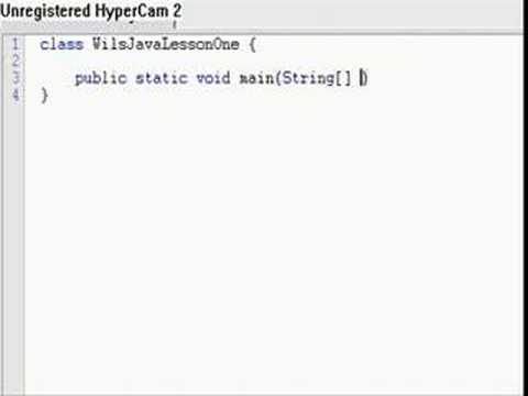 Wil's Java Lesson One