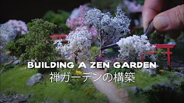 Building a Zen Garden diorama. 禅庭のジオラマを構築。#zengarden #diorama #zen #asmr