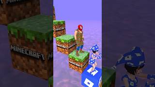 Superhero vs Jester Girl Parkour Challenge #shorts #minecraft #funnymoments