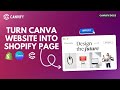 How to Import Your Canva Website Into Shopify Website Using Canvify App