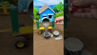 😱 Amazing Mini Tractor Pillar Making Machine |Real Working DIY Baige #shorts #youtubeshorts