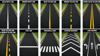 Every Road Line Explained: Solid, Broken, Yellow & White Lines