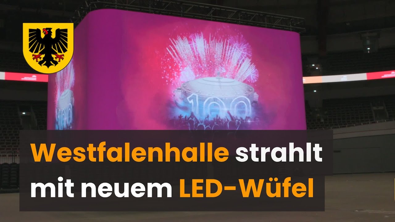 112 m² LED-Würfel mit gerundeten Ecken