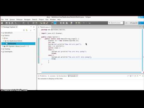 Java tutorial 004 Switch statements