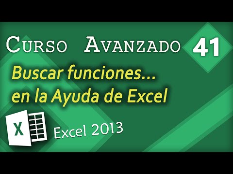 Buscar funciones en la ayuda de Excel | Excel 2013 Curso Avanzado #41