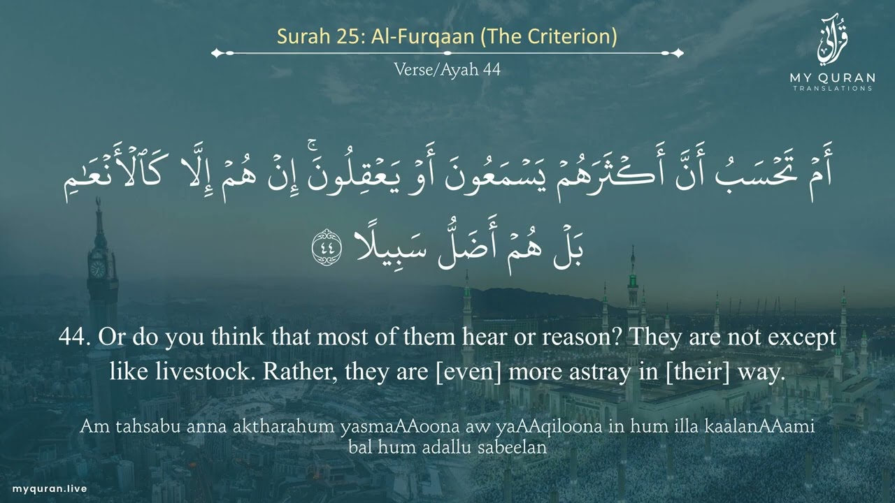 Sourate 025 Al Furqaan - Ismail Menk - Vosten