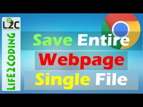 How to Save an Entire Webpage in a Single File of MHT or MHTML Format using Chrome