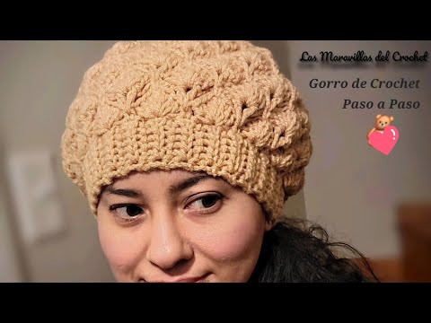 GORRO OTOÑO tejido a CROCHET PARA MUJER paso a paso #crochet  #LasMaravillasdelCrochet 