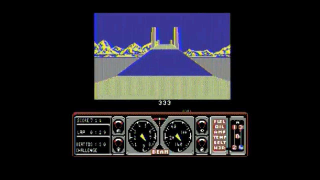 Commodore 128 (64 Mode) w/ SuperCPU playing Hard Drivin (8th worst C64 Game, Originally Posted 2010)