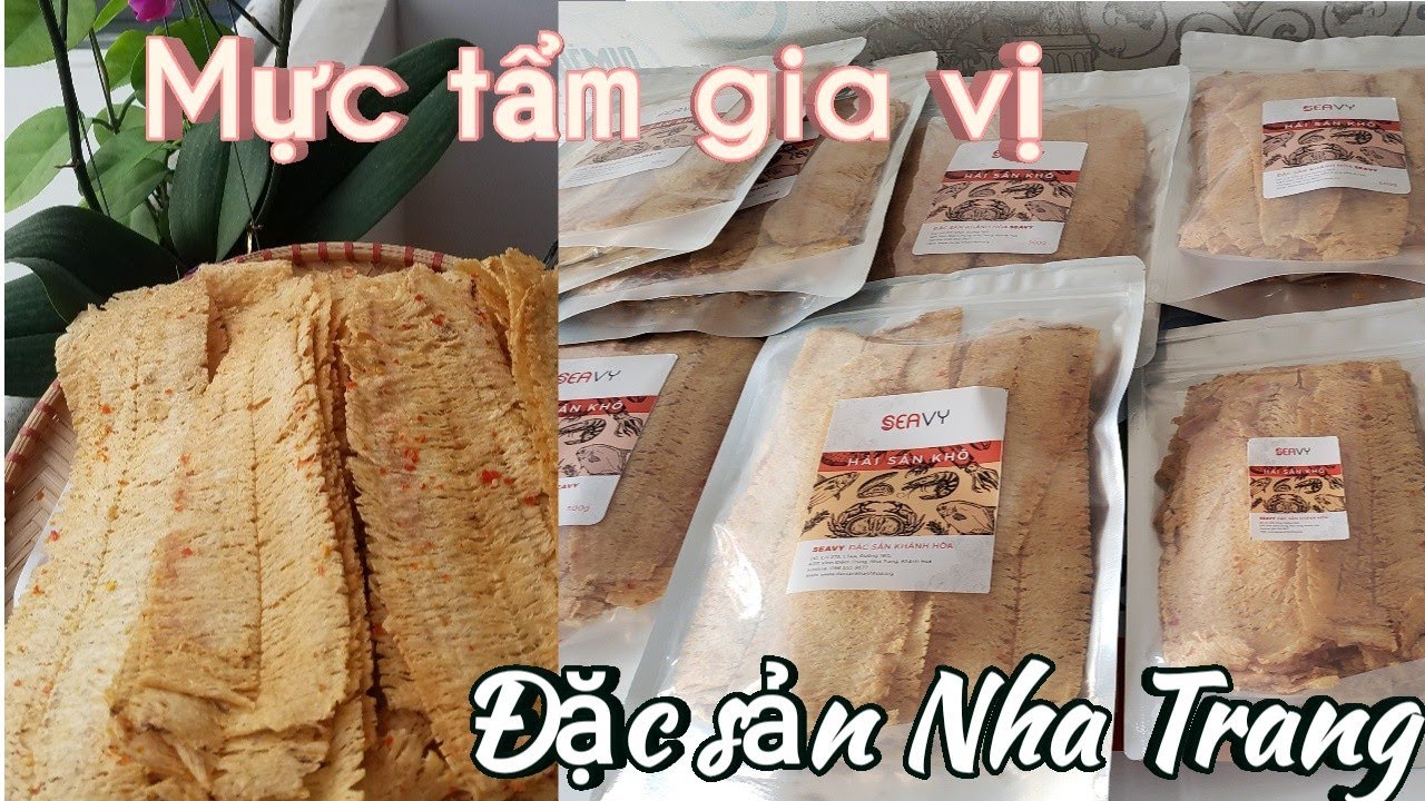 mực tẩm gia vị nha trang New Update Mực tẩm gia vị Nha Trang - Đặc sản làm quà/ spiced squid/五香鱿鱼
